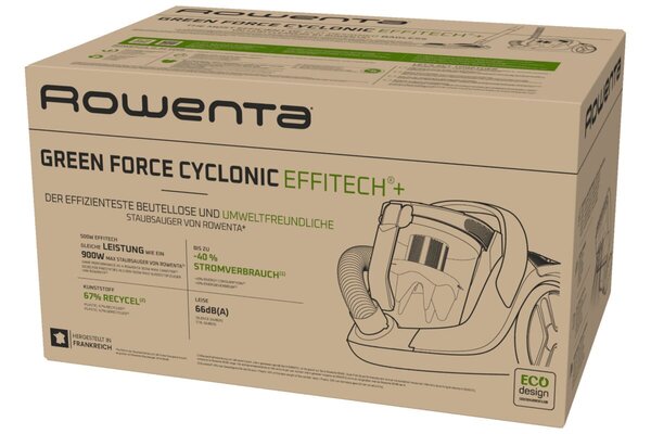 Green Force Cyclonic Effitech®+ Animal Vysavač bezsáčkový, černý ROWENTA RO7C66EA
