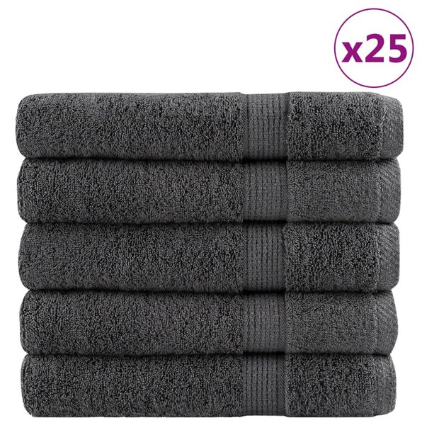 Prémiové saunové osušky SOLUND 50 ks antracitové 80x200 cm 600 g/m² 137171