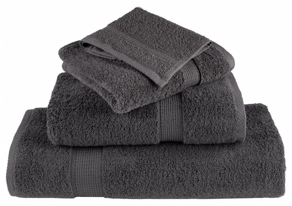 Prémiové ručníky do sprchy SOLUND 25 ks antracitové 70x140 cm 600 g/m² 137163