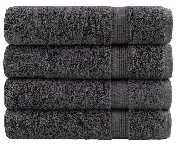 Prémiové ručníky do sprchy SOLUND 4 ks antracitové 70x140 cm 600 g/m² 137161