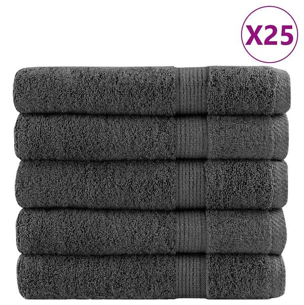 Prémiové ručníky SOLUND 50 ks antracitové 100x200 cm 600 g/m² 137175
