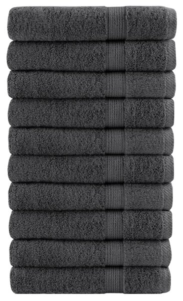 Prémiové saunové osušky SOLUND 10 ks antracitové 80x200 cm 600 g/m² 137170