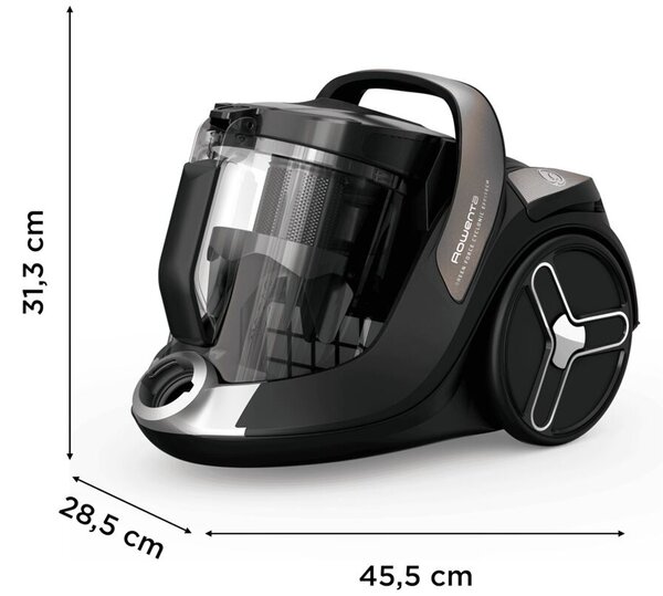 Green Force Cyclonic Effitech®+ Animal Vysavač bezsáčkový, černý ROWENTA RO7C66EA