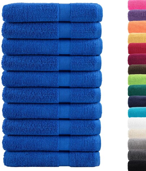 Prémiové saunové osušky SOLUND 10 ks modré 80x200 cm 600 g/m² 137196