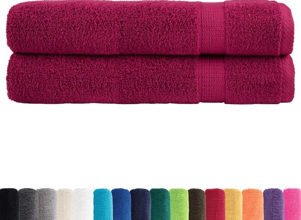 Prémiové ručníky SOLUND 2 ks bordó 100x200 cm 600 g/m² 137221