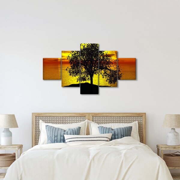 Obraz siluety stromu (125x70 cm)