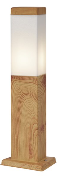 Moderní venkovní stojací lampa ocelová s potiskem dřeva 45 cm IP44 - Malois
