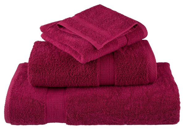 6dílná sada ručníků Premium SOLUND bordó 600 g/m² 137556