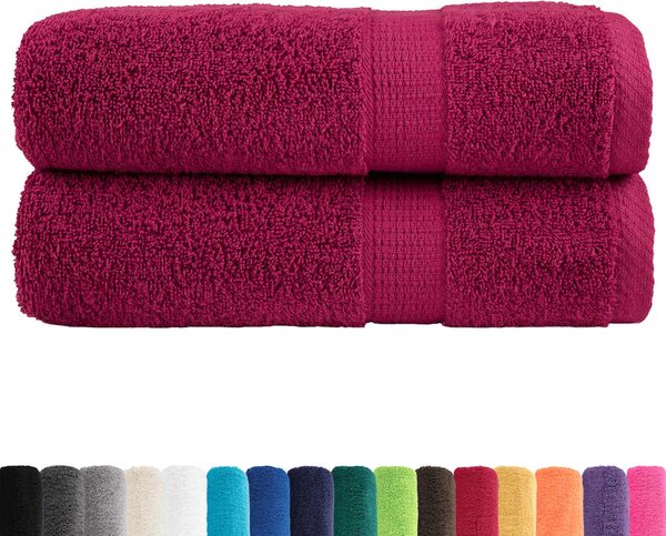 Prémiové ručníky SOLUND 2 ks bordó 50x100 cm 600 g/m² 137209