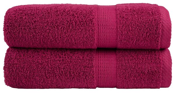 Prémiové ručníky SOLUND 2 ks bordó 50x100 cm 600 g/m² 137209