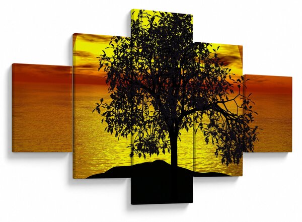 Obraz siluety stromu (125x70 cm)