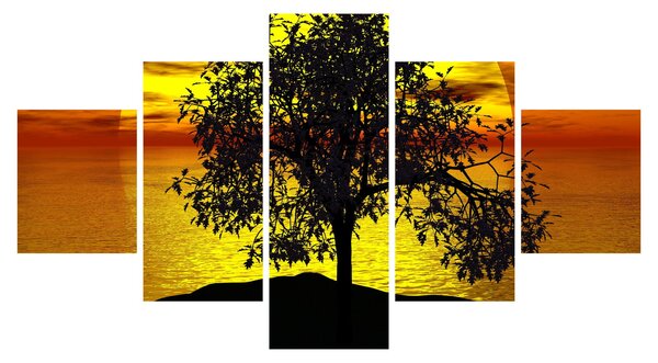 Obraz siluety stromu (125x70 cm)