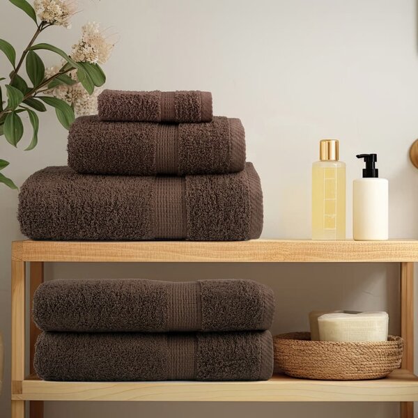 Prémiové ručníky SOLUND 2 ks hnědé 50x100 cm 600 g/m² 137233