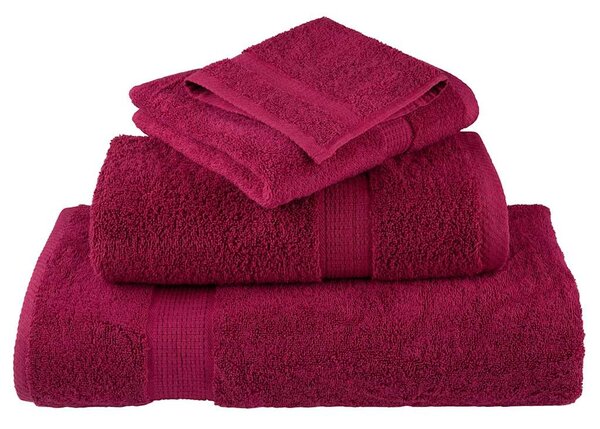 Prémiové ručníky SOLUND 10 ks bordó 100x200 cm 600 g/m² 137223