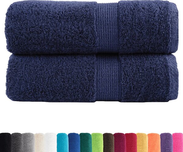Prémiové ručníky pro hosty SOLUND 2 ks tmavě modré 30x50 cm 600 g/m² 137254