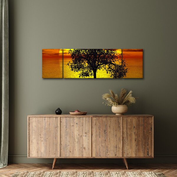 Obraz siluety stromu (170x50 cm)