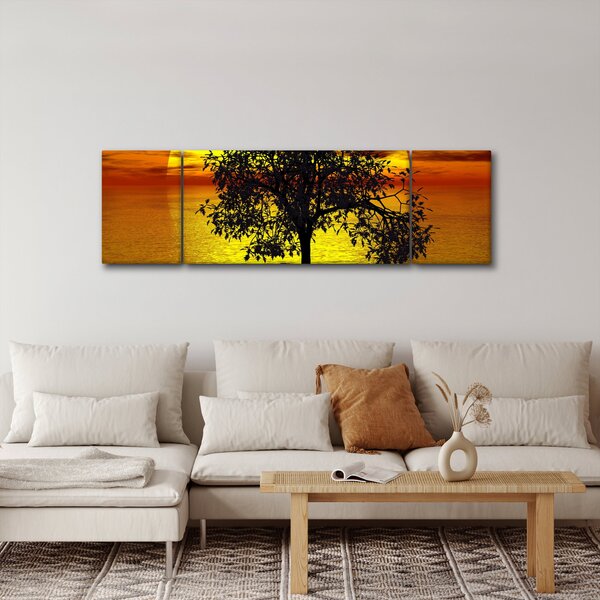 Obraz siluety stromu (170x50 cm)