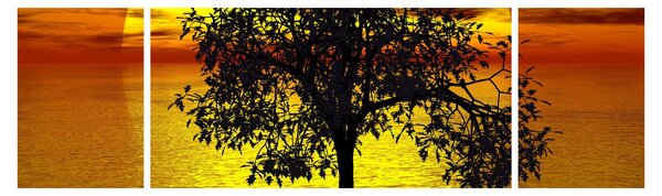 Obraz siluety stromu (170x50 cm)
