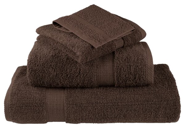 Prémiové ručníky SOLUND 4 ks hnědé 50x100 cm 600 g/m² 137234