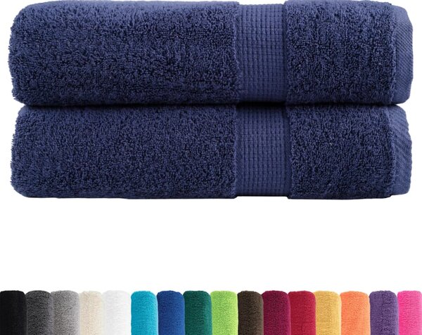 Prémiové ručníky SOLUND 2 ks tmavě modré 50x100 cm 600 g/m² 137257