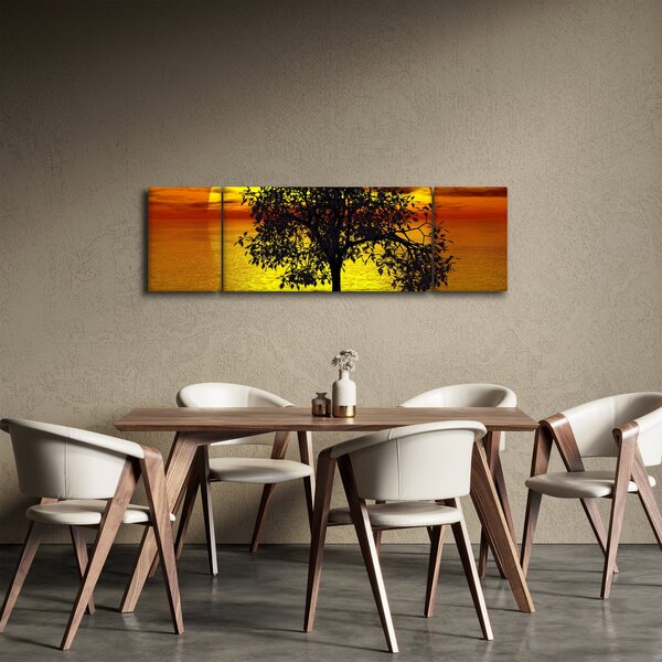 Obraz siluety stromu (170x50 cm)