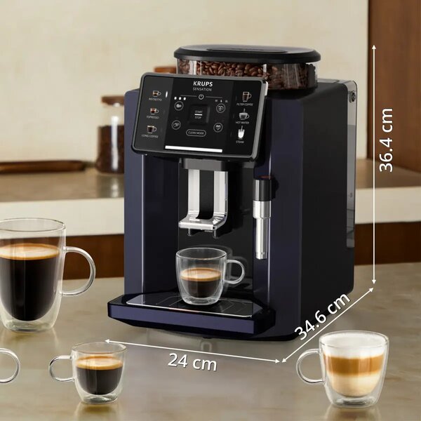 Sensation Automatický kávovar, černý KRUPS EA910B10
