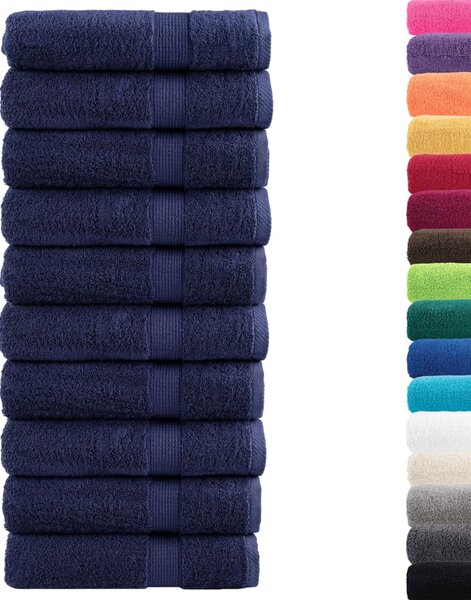 Prémiové ručníky SOLUND 10 ks tmavě modré 50x100 cm 600 g/m² 137259
