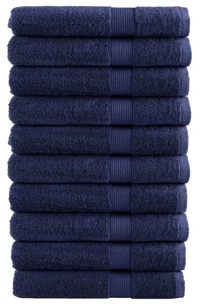 Prémiové saunové osušky SOLUND 10 ks tmavě modré 80x200 cm 600 g/m² 137268