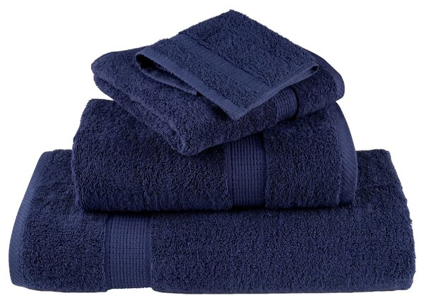 Prémiové ručníky SOLUND 4 ks tmavě modré 50x100 cm 600 g/m² 137258