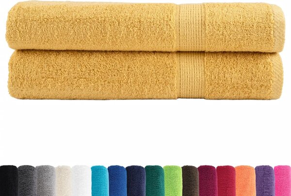Prémiové ručníky SOLUND 2 ks zlaté 100x200 cm 600 g/m² 137293