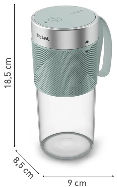 Lightmix Přenosný smoothie mixér, mentolový/šedý TEFAL BL1C0430
