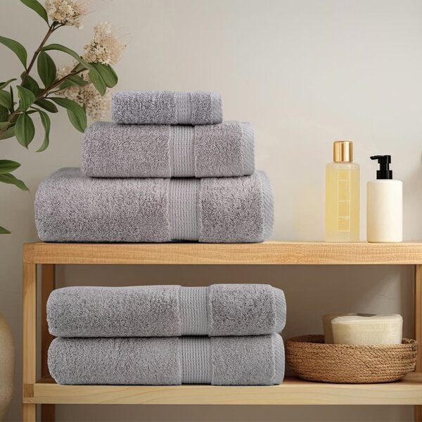 Prémiové ručníky pro hosty SOLUND 10 ks šedé 30x50 cm 600 g/m² 137304