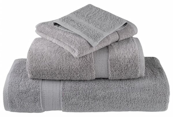 Prémiové ručníky pro hosty SOLUND 10 ks šedé 30x50 cm 600 g/m² 137304