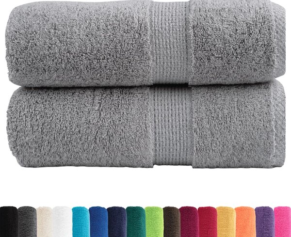 Prémiové ručníky pro hosty SOLUND 2 ks šedé 30x50 cm 600 g/m² 137302