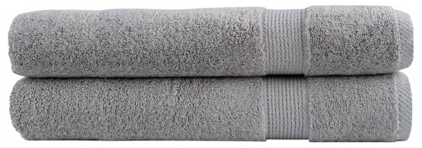 Prémiové ručníky SOLUND 2 ks šedé 100x200 cm 600 g/m² 137317