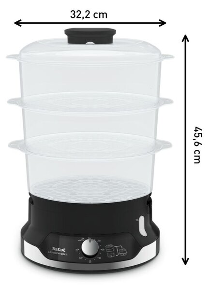 Ultracompact Parní hrnec, stříbrný/černý TEFAL VC204810