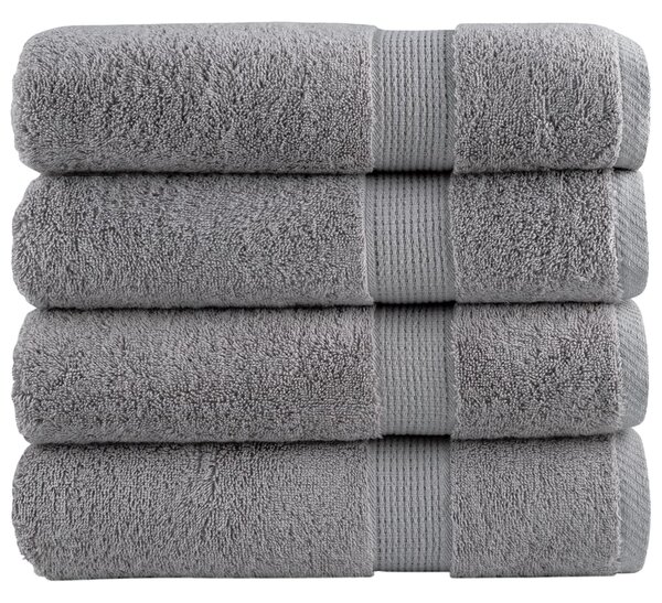 Prémiové ručníky SOLUND 4 ks šedé 50x100 cm 600 g/m² 137306