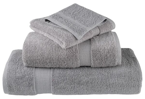 Prémiové ručníky SOLUND 10 ks šedé 100x200 cm 600 g/m² 137319