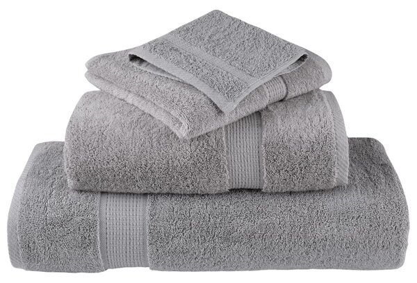Prémiové ručníky do sprchy SOLUND 10 ks šedé 70x140 cm 600 g/m² 137310