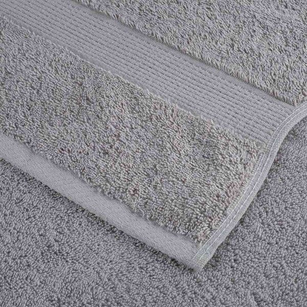 Prémiové ručníky SOLUND 10 ks šedé 100x200 cm 600 g/m² 137319