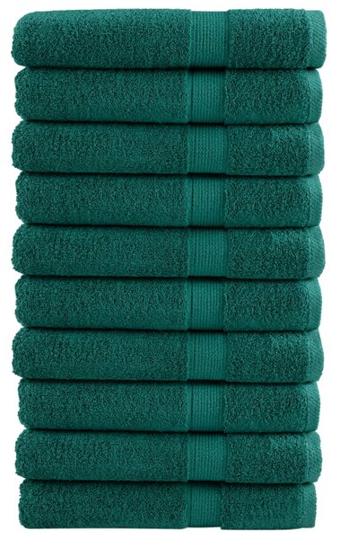 Premium ručníky SOLUND 10 ks zelené 80 x 200 cm 600 g/m² 137340