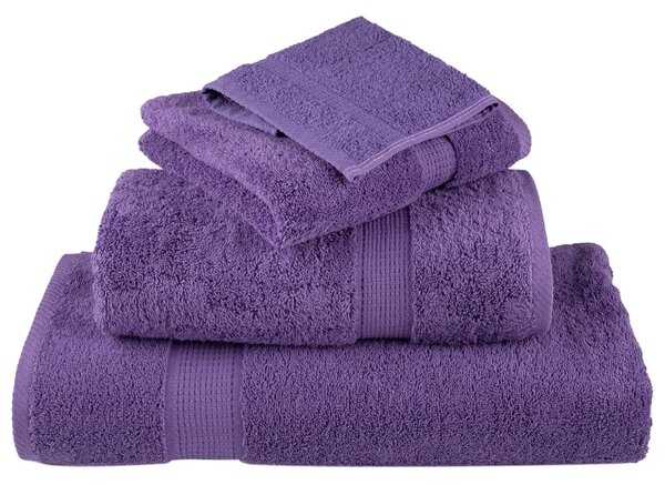 Premium ručníky SOLUND 4 ks fialové 50 x 100 cm 600 g/m² 137354