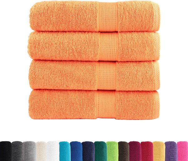 Prémiové osušky SOLUND 4 ks oranžové 100x150 cm 600 g/m² 137384