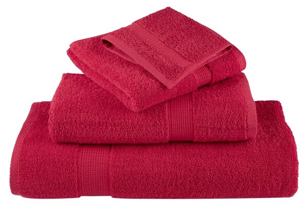 Premium ručníky SOLUND 4 ks červené 80 x 200 cm 600 g/m² 137411