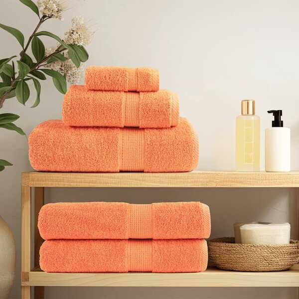Prémiové osušky SOLUND 4 ks oranžové 100x150 cm 600 g/m² 137384