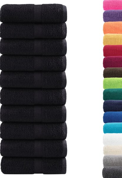 Prémiové mycí utěrky SOLUND 10 ks černé 30x30 cm 600 g/m² 137421