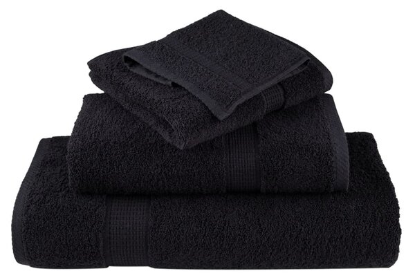Premium ručníky SOLUND 4 ks černé 30 x 50 cm 600 g/m² 137423