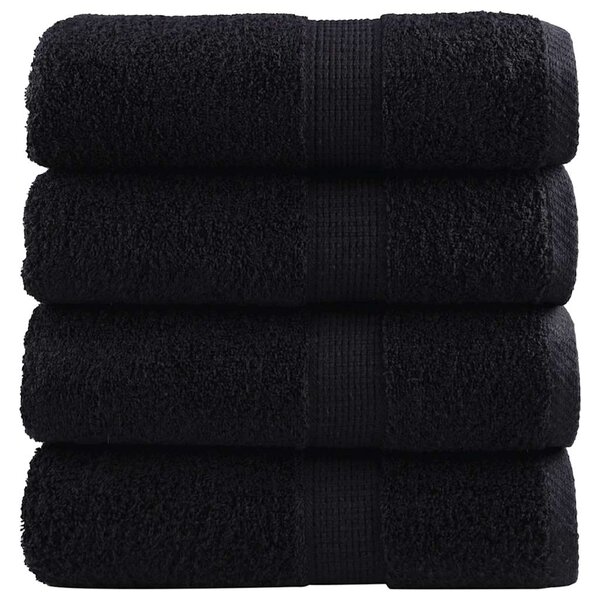 Premium ručníky SOLUND 4 ks černé 30 x 50 cm 600 g/m² 137423