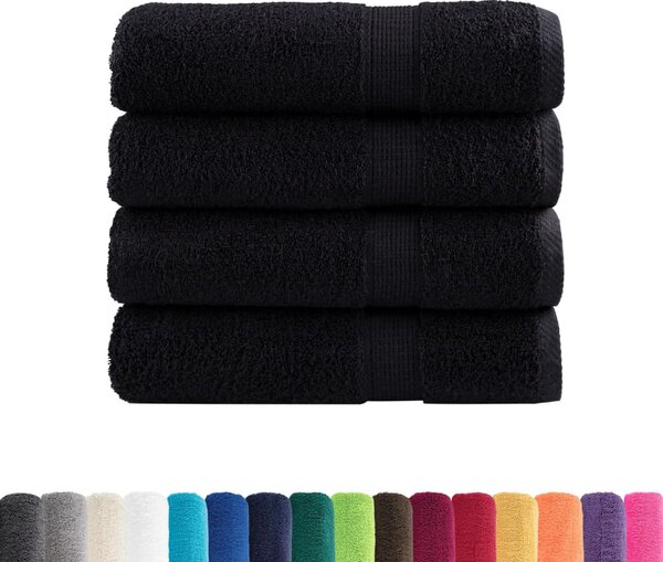 Premium ručníky SOLUND 4 ks černé 50 x 100 cm 600 g/m² 137426
