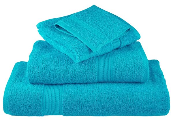 Premium ručníky SOLUND 4 ks tyrkysové 70 x 140 cm 600 g/m² 137453